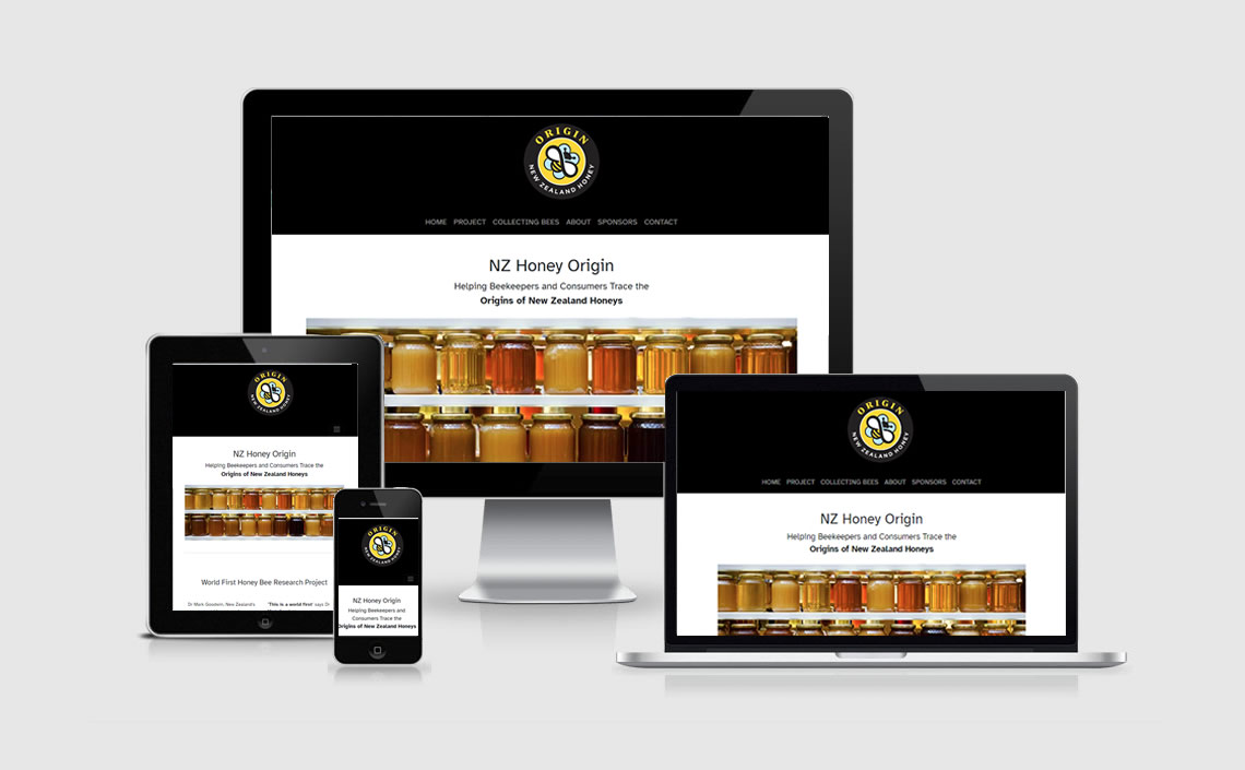Responsive website development for NZ Honey Origin