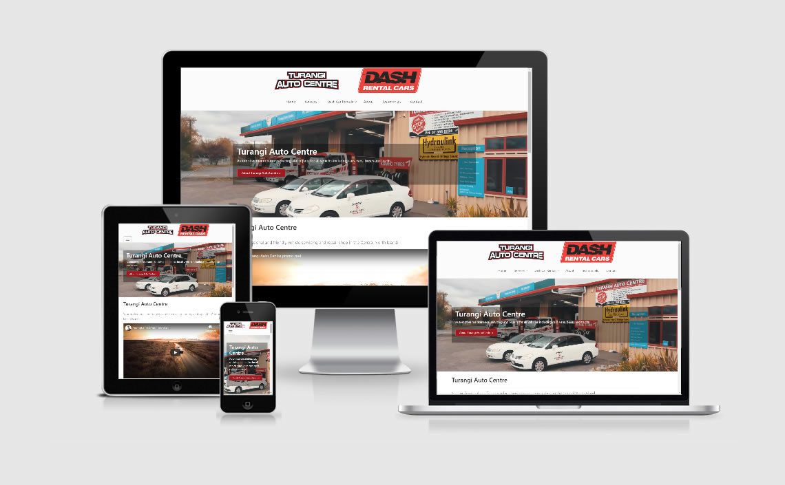 Responsive website development for Turangi Auto Centre