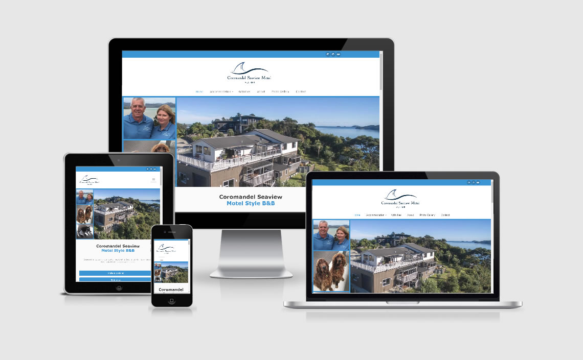 Responsive website development for Coromandel Seaview Motel